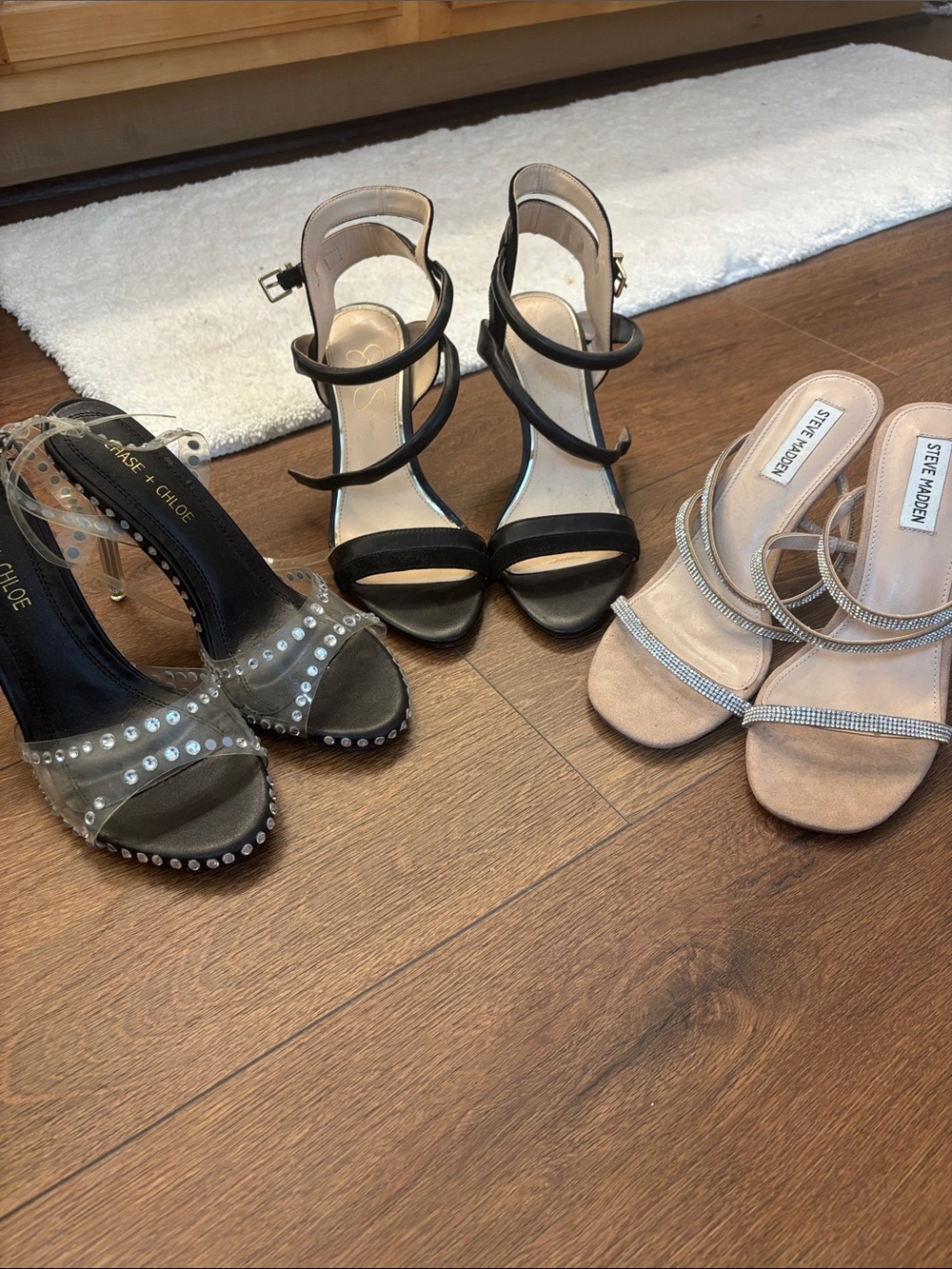 Heel Strappy Ankle-Buckle Heels - Unbranded-3 pairs of shoes SM, JD, CC